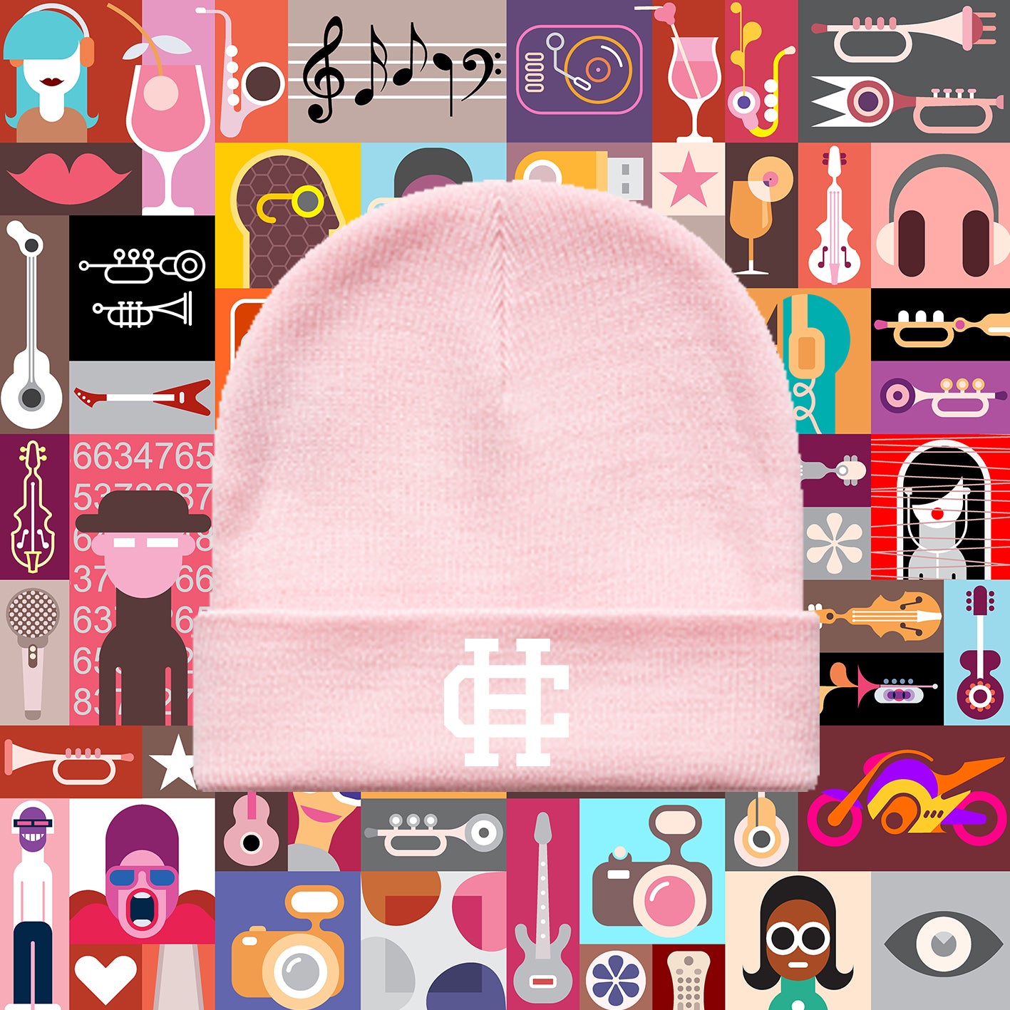 ADULTS PINK HC BEANIE