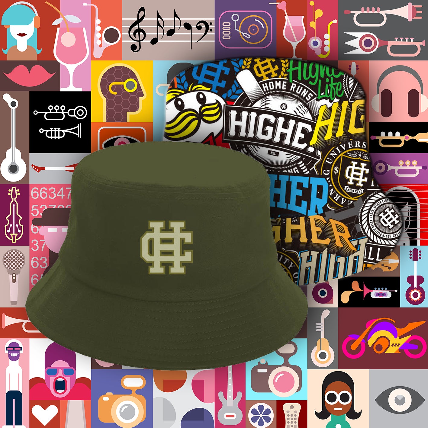 KIDS REVERSIBLE BUCKET HAT - 54cm (4 - 8yrs)