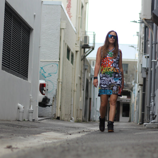 LADIES STICKER BOMB BASKETBALL DRESS